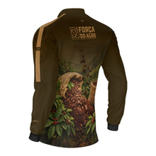 Carregar imagem no visualizador da galeria, Camisa Agro Brk Força do Agro Café com Proteção UV50+ Marrom
