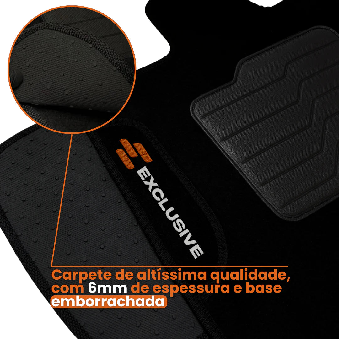 TAPETES CARPETE PRETO SW4 2016 A 2025 3 PEÇAS